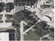 Orthophoto top-down view of a geographic tile