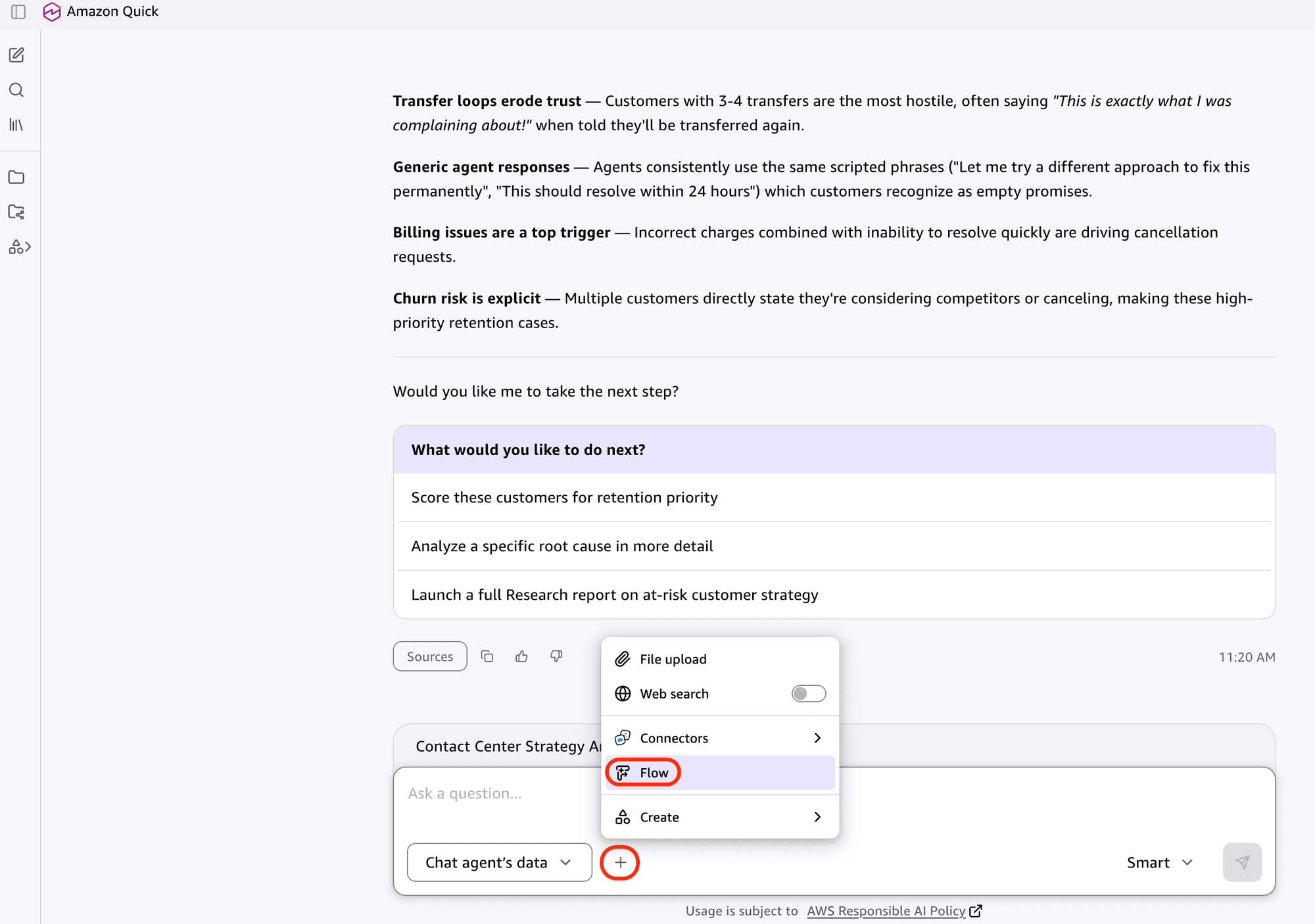 Quick Flow generated from the chat conversation