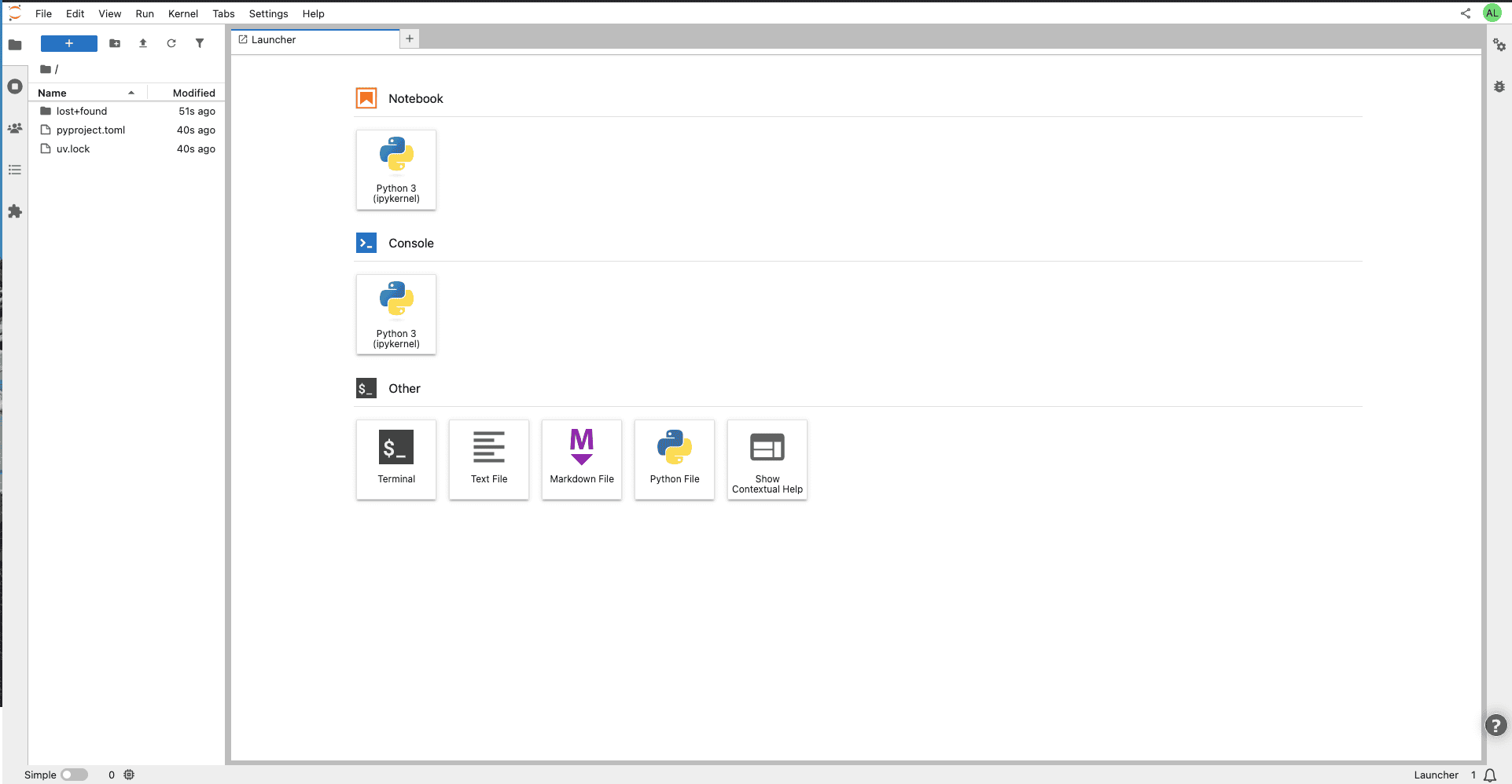 Web console listing workspaces for self-service management under the signed-in identity