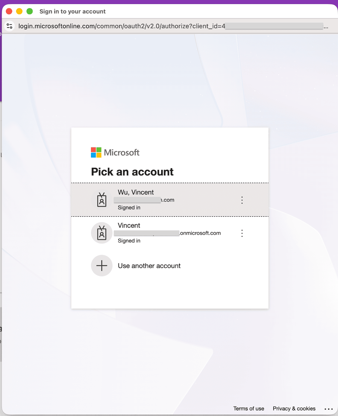 Microsoft sign-in page for entering your Outlook account credentials