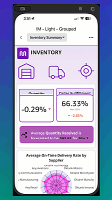 Animation of the view switcher control in the Quick mobile app toggling between Mobile, Desktop, and Landscape modes